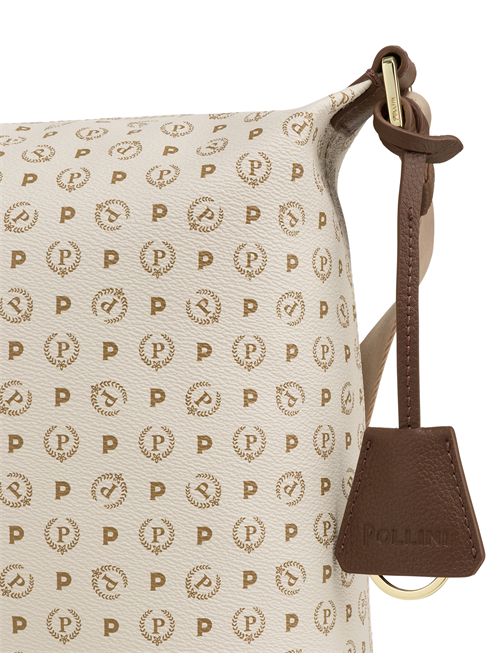 Borsa Hobo Heritage Logo Classic Avorio/marrone POLLINI | TE8400PP02Q11/10C